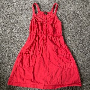 Anthropologie Fei Red Sleeveless Summer Dress